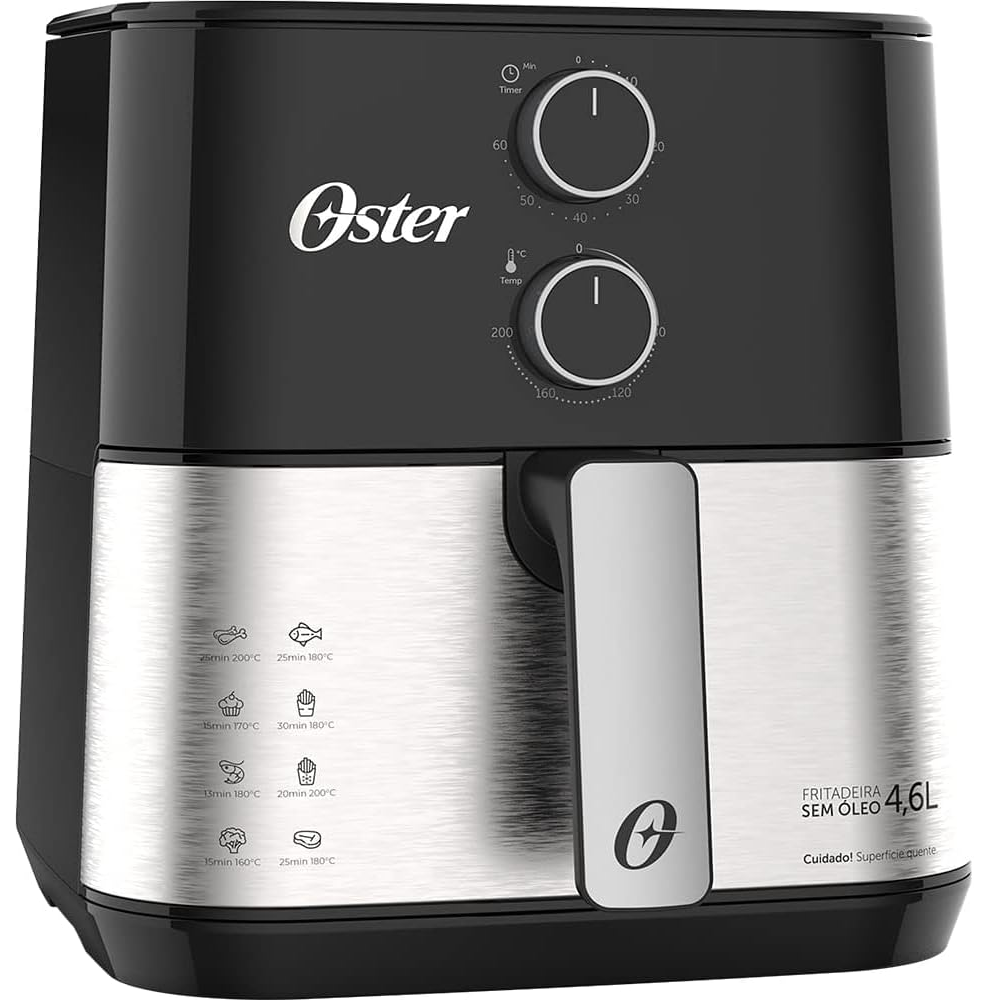 Fritadeira Elétrica Air Fryer Oster Sem Óleo 4,6 Litros Preta 1500W 220V OFRT520, , large image number 1